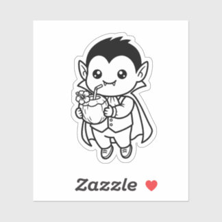 Color Your Own Kawaii Vampire Tropical Coconut