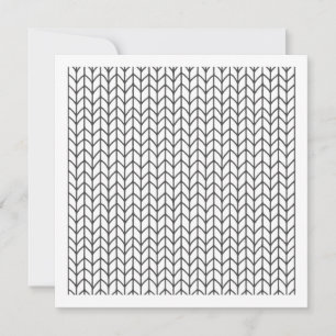 COLOR YOUR OWN Knitting 5.25" Square Flat Card 