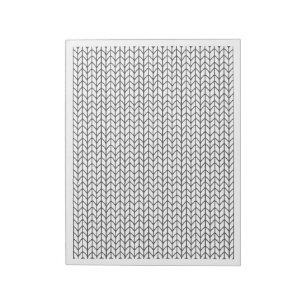 COLOR YOUR OWN Knitting 8.5x11 Notepad / Vertical