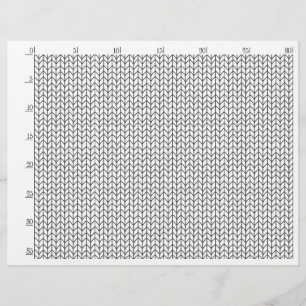 COLOR YOUR OWN Knitting Blank Page + #s Horizontal