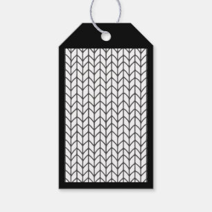 COLOR YOUR OWN Knitting Gift Tags / Black