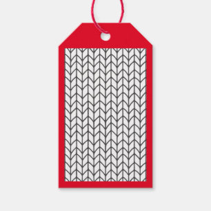 COLOR YOUR OWN Knitting Gift Tags / Red