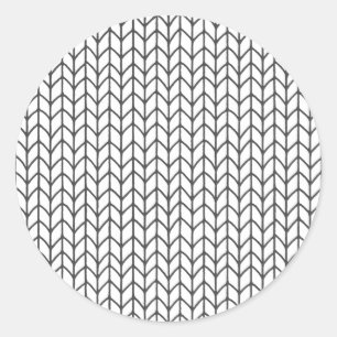 COLOR YOUR OWN Knitting Large Round Stickers