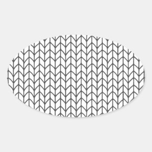 COLOR YOUR OWN Knitting Oval Stickers