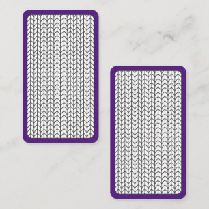 COLOR YOUR OWN Knitting Purple Bookmark Card