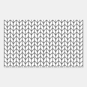 COLOR YOUR OWN Knitting Rectangle Stickers