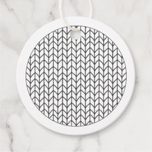 COLOR YOUR OWN Knitting Round Gift Tags
