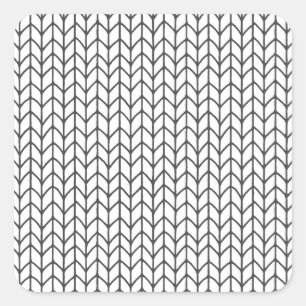 COLOR YOUR OWN Knitting Small Square Stickers