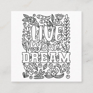 Color Your Own Square Business Card