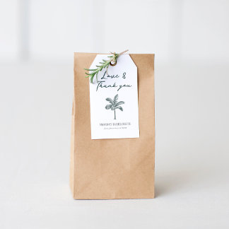 Colorable Palm Tree Bachelorette Gift Tags