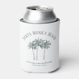 Colorable Palm Tree bachelorette Party Can Cooler