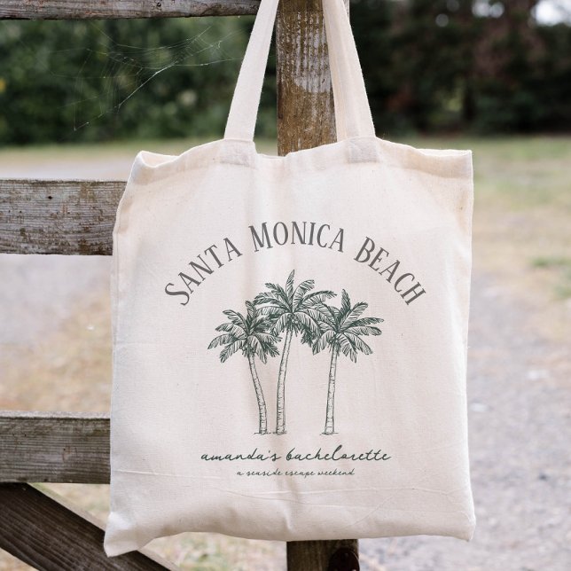 Colorable Palm Tree Destination Wedding Tote Bag (Creator Uploaded)