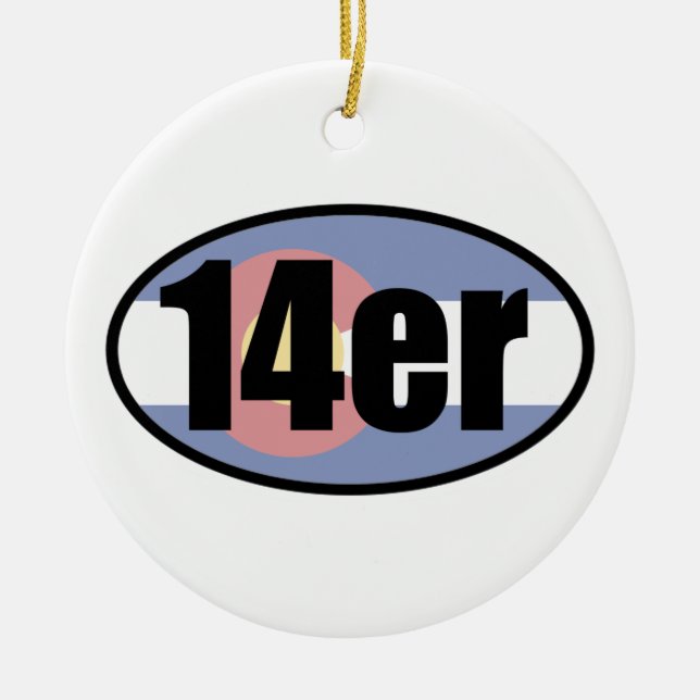 Colorado 14ers ceramic ornament (Front)