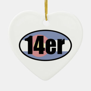 Colorado 14ers ceramic ornament