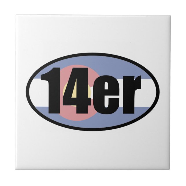 Colorado 14ers ceramic tile (Front)