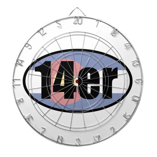 Colorado 14ers dartboard (Front)