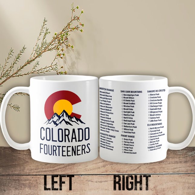 Colorado 14ers Fourteeners Mountain Souvenirs Coffee Mug (Creator Uploaded)