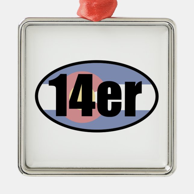Colorado 14ers metal ornament (Front)