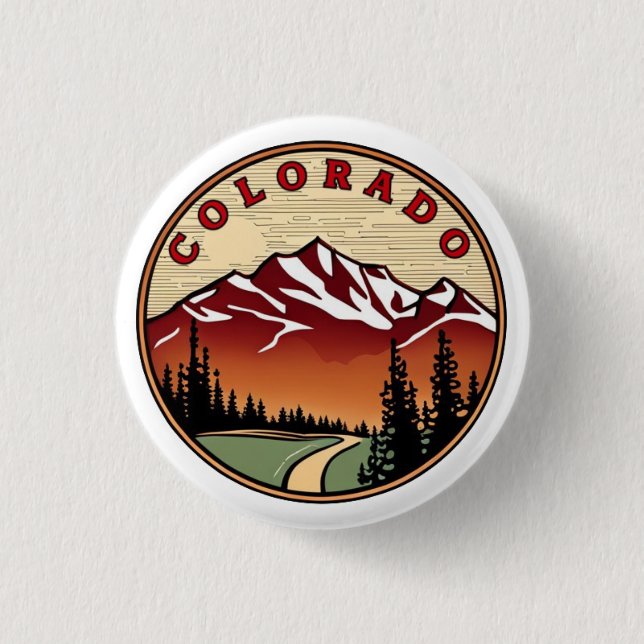 Colorado  3 cm round badge (Front)