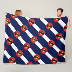 Colorado 4 Wheeling Fleece Blanket