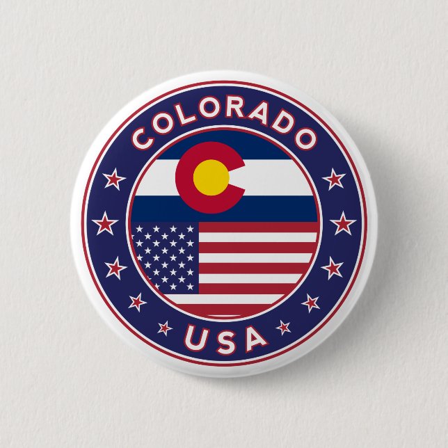 Colorado 6 Cm Round Badge (Front)