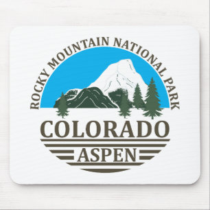 Colorado Aspen ski resort blue sky Mouse Pad