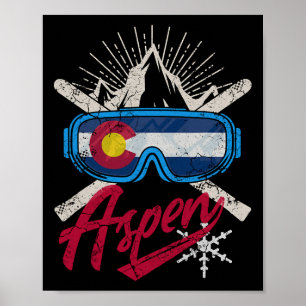 Colorado Aspen Ski Skiing Men Women Kids Boys Girl Poster
