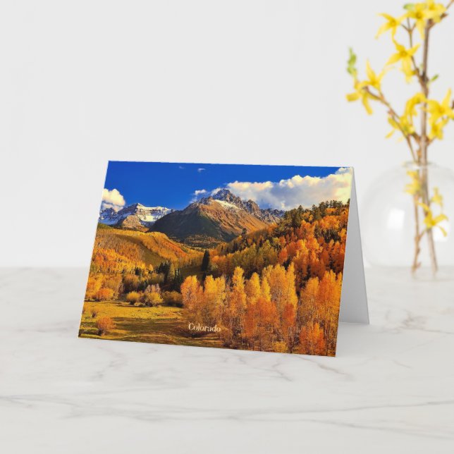 Colorado autumn card (Yellow Flower)