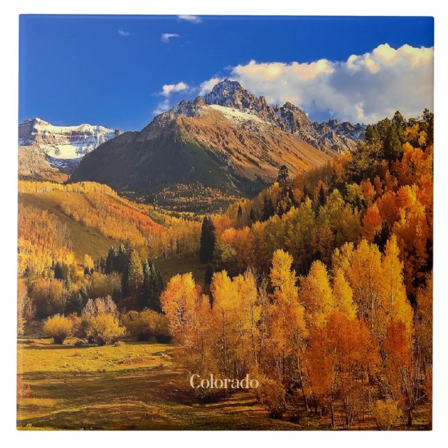 Colorado autumn ceramic tile (Front)