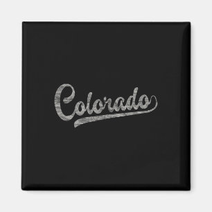 Colorado Baseball Fan Vintage Rocky Mountains Magnet