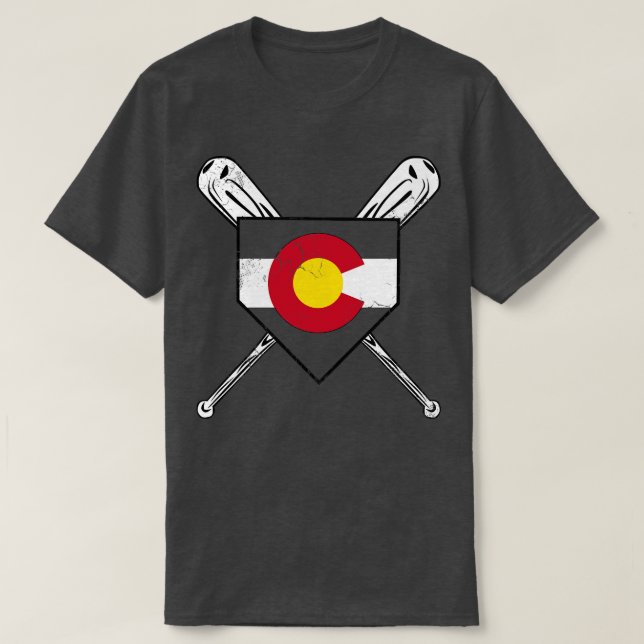Colorado Baseball Home Plate T-Shirt (Design Front)