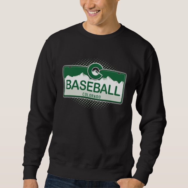Colorado Baseball License Plate Sweatshirt (Front)