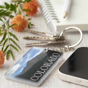 Colorado Beautiful Mountains Serene Lake Keychain