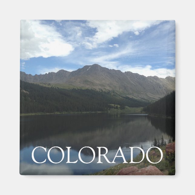 Colorado Beautiful Mountains & Serene Lake Magnet (Front)