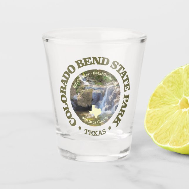 Colorado Bend SP Shot Glass (Front)
