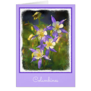 Colorado Blue Columbine Painting - Original Art
