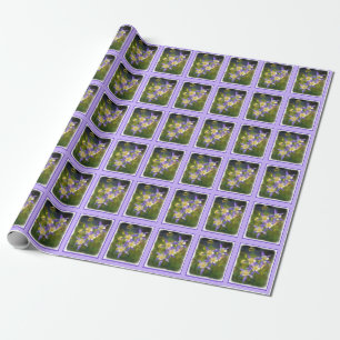 Colorado Blue Columbine Painting - Original Art Wrapping Paper