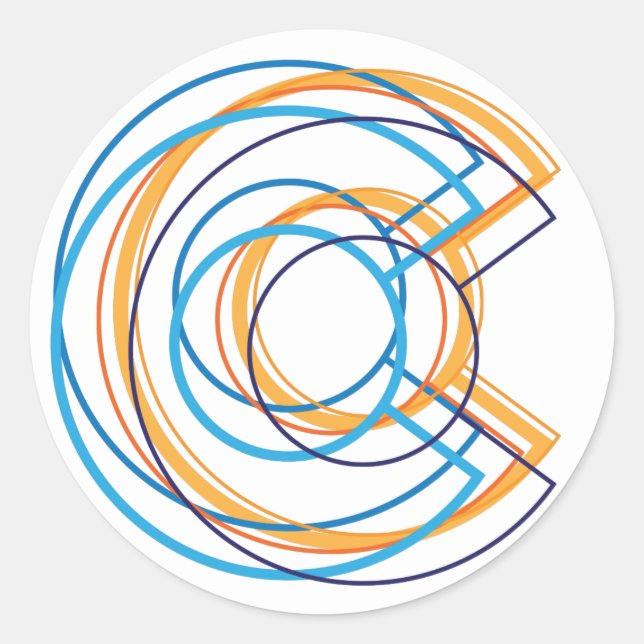 colorado blur classic round sticker (Front)