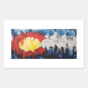 Colorado Blurr Mountain Flag Sticker