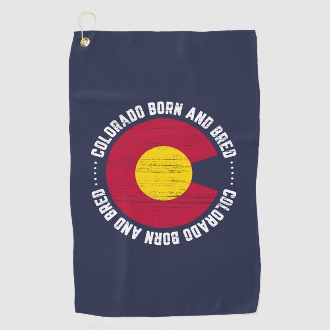Colorado Born and Bred Native Golf Towel (Front)
