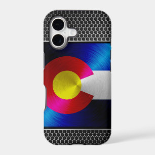 Colorado brushed metal flag