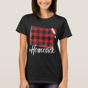 Colorado Buffalo Plaid #Homesick Christmas Santa H T-Shirt
