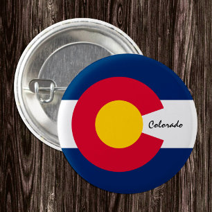 Colorado button, patriotic Colorado Flag fashion 3 Cm Round Badge