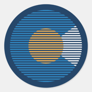 colorado c classic round sticker