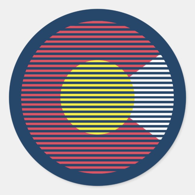 colorado c classic round sticker (Front)