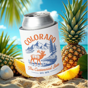 Colorado Centennial State 1876 Elk Mountains Can Cooler
