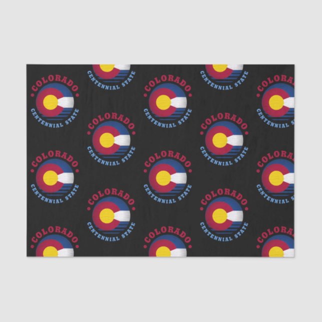 COLORADO CENTENNIAL STATE FLAG TISSUE PAPER (Front)