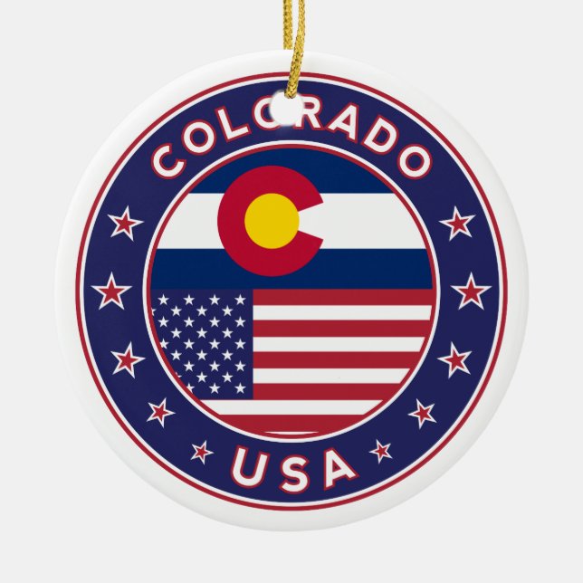 Colorado Ceramic Ornament (Front)