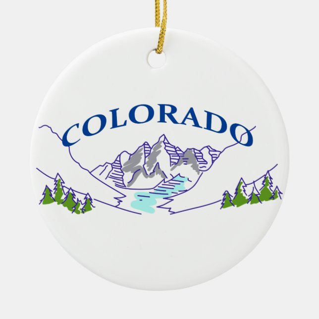 Colorado Ceramic Ornament (Front)