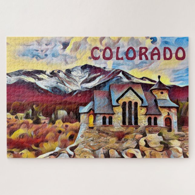 COLORADO - Chapel on the Rock, Allenspark, CO Jigsaw Puzzle (Horizontal)